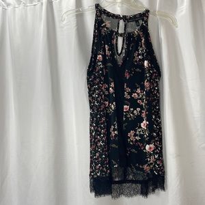 Halter cami black/ pink